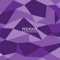 Polygon hexagon purple vector abstract background. Triangular geometric pattern