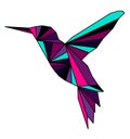 Polygon hummingbird illustration