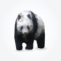 Polygon illustration of giant panda,