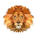 Polygon lion art image, for 3d logos and icons