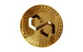 Polygon Matic cryptocurrency golden coin 3d illustration
