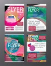 Polygon Modern Brochure Layout design template. Flyer Leaflet cov