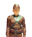 Polygon old style soldier army.
