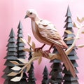 Crafting A Mourning Dove Paper Craft With Eye-catching Polygon Design