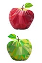 Polygon picture colorful apples