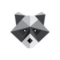 Polygon raccoon icon