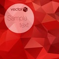 Polygon red card sample text background template