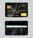 Polygon texture realistic credit cards templates