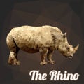 Polygon Vector Full Body Rhino Royalty Free Stock Photo