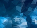 Polygonal abstract background in deep blue colour