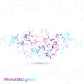Polygonal Abstract background. Low poly, molecule Royalty Free Stock Photo