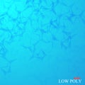 Polygonal Abstract background. Low poly, molecule and communication . Vector Illustration Royalty Free Stock Photo