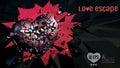 Polygonal broken heart moving on dark BG Royalty Free Stock Photo