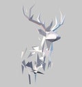 Polygonal abstract stag