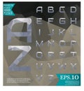 Polygonal alphabat font vector and background polygonal , pale- Royalty Free Stock Photo