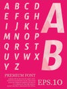 Polygonal alphabat font vector eps.10 Royalty Free Stock Photo