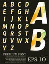 Polygonal alphabat font vector eps.10 Royalty Free Stock Photo