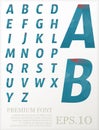 Polygonal alphabat font vector eps.10 Royalty Free Stock Photo