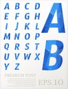Polygonal alphabat font vector eps.10 Royalty Free Stock Photo