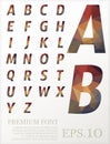 Polygonal alphabat font vector eps.10 Royalty Free Stock Photo