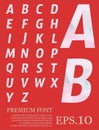 Polygonal alphabat font vector eps.10 Royalty Free Stock Photo