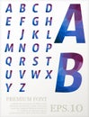 Polygonal alphabat font vector eps.10 Royalty Free Stock Photo