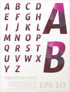 Polygonal alphabat font vector eps.10 Royalty Free Stock Photo