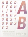 Polygonal alphabat font vector eps.10 Royalty Free Stock Photo