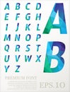 Polygonal alphabat font vector eps. 10 Royalty Free Stock Photo