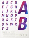 Polygonal alphabat font vector eps.10 Royalty Free Stock Photo