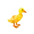 Polygonal art image of a duck. logo vector illustration Royalty Free Stock Photo