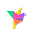 polygonal art image of paper bird. vector illustration Royalty Free Stock Photo