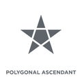 Polygonal ascendant signal icon from Geometry collection.