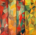 Polygonal backgrounds set with abstract multicolored mosaic. Vector Royalty Free Stock Photo