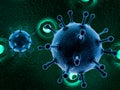 Polygonal Bacteria or Virus concept. Royalty Free Stock Photo