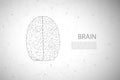 Polygonal brain connection Royalty Free Stock Photo
