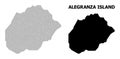 Polygonal Carcass Mesh High Detail Vector Map of Alegranza Island Abstractions Royalty Free Stock Photo