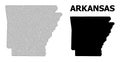 Polygonal Carcass Mesh High Detail Vector Map of Arkansas State Abstractions