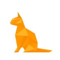 Polygonal cat image. logo vector illustration Royalty Free Stock Photo