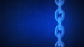 Polygonal chain futuristic hud banner.