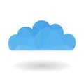 Polygonal cloud computing concept with shadow. Royalty Free Stock Photo
