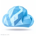 Polygonal Cloud Icon Vector Illustration Royalty Free Stock Photo
