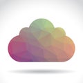 Polygonal cloud symbol Royalty Free Stock Photo