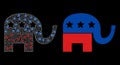 Polygonal 2D Mesh American Political Elephant with Magic