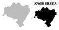 Polygonal 2D Mesh High Detail Vector Map of Lower Silesia Province Abstractions