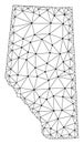 Polygonal 2D Mesh Vector Map of Alberta Province