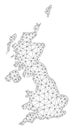 Polygonal 2D Mesh Vector Map of United Kingdom