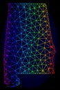 Polygonal 2D Spectrum Mesh Vector Map of Alabama State