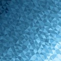 Polygonal dark blue mosaic background. Abstract low poly vector illustration. Triangular pattern in halftone style Royalty Free Stock Photo