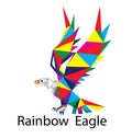 Polygonal Eagle Flying Logo